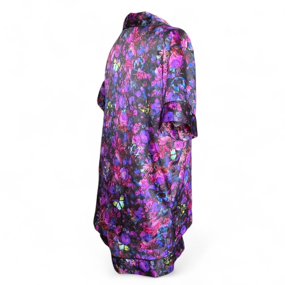 Victoria's Secret Purple Floral Butterfly Satin Pajama Set Small Whimsygoth - Picture 4 of 7
